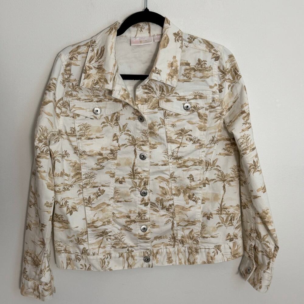 Belle Kim Gravel Denim Jacket tropical jacket size small